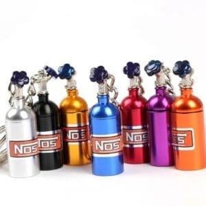 The NOS Turbo Nitrogen Bottle Pendant is a stylish car accessory.