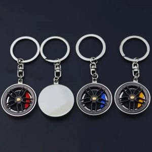 unique keyrings spinner car wheel