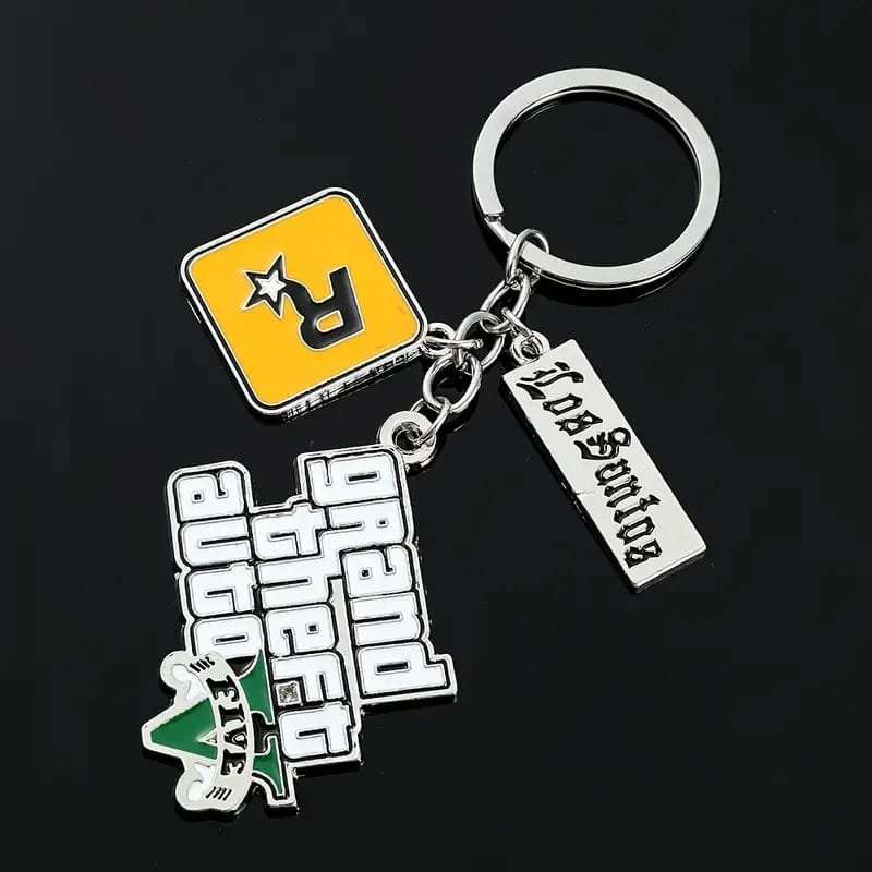 GTA 5 metal keyring - metal gaming-themed accessory