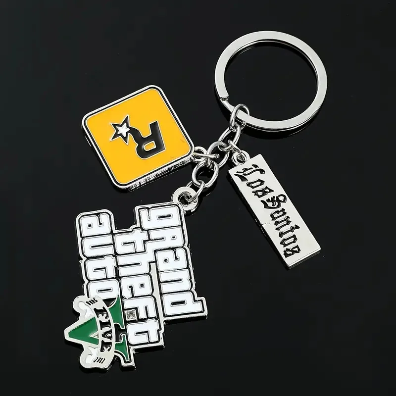 GTA 5 metal keyring - metal gaming-themed accessory