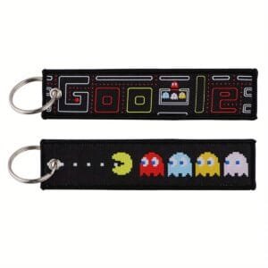 Tekstiilist mootorratta võtmehoidja tikitud motiividega