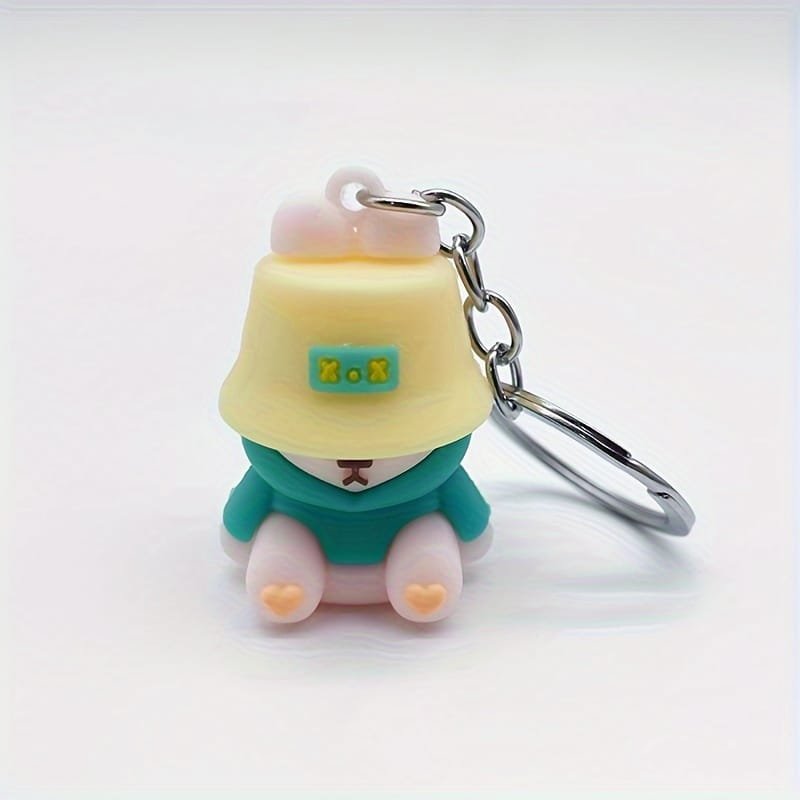 Meškutis pakabukas su panamke – išskirtinis pakabukas raktams - Pilt 5