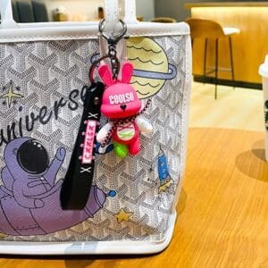 Roosa võtmehoidja „COOLSO“ kiri "COOLSO