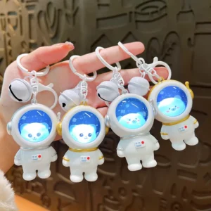 Space animal keyring with LED light
