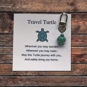 Travel keyrings - Travel Turtle design