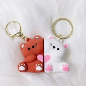 magnetic teddy bear pendants for couples