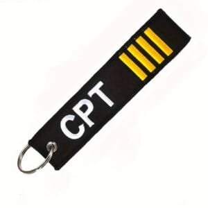 CPT aviation key rings with captain's badge