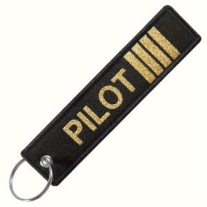 Key rings for pilots with a plane and PILOT