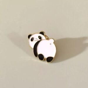 Enamelled panda pin for children