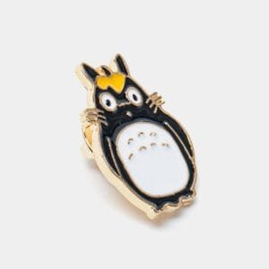 Totoro Forest Spirit black white yellow anime enamel pin Ghibli pin