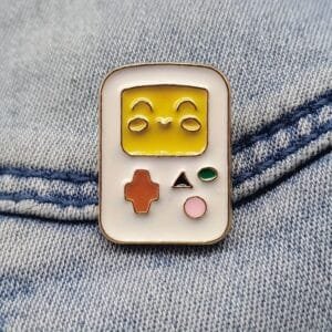Gameboy console retro game cute face 90s enamel pin gamer pin