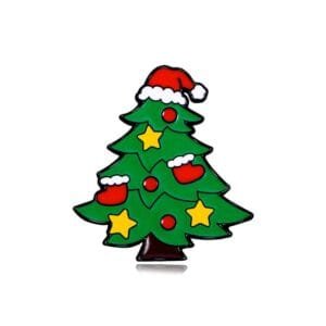 Christmas tree Santa hat stars stockings festive enamel pin festive pin