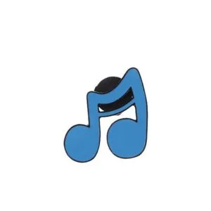 Two blue music notes enamel pin music pin musician's gift