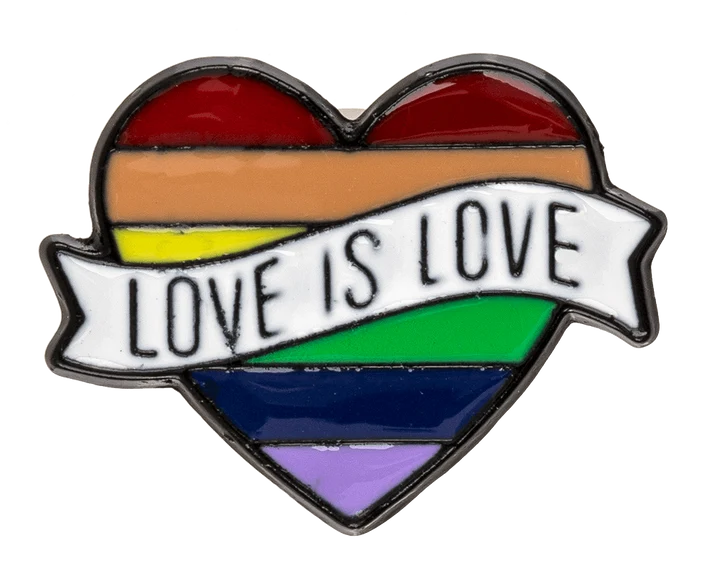Pride Segė | Love Is Love Širdis – Pride Pin Kolekcija - Image 2